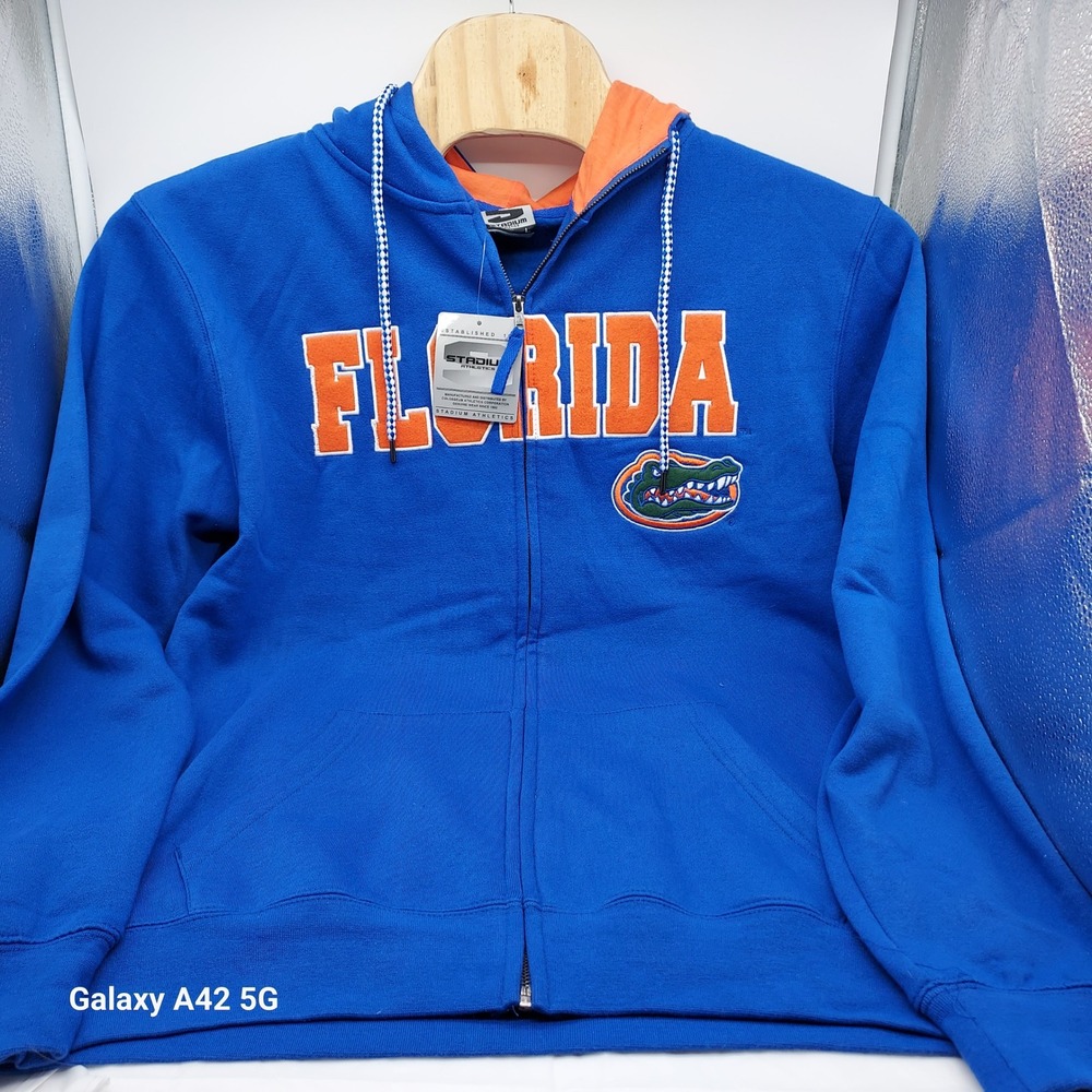 Stadium Athletics Florida Gators Full Zip Hoodie Blue Orange Mens Large NWT